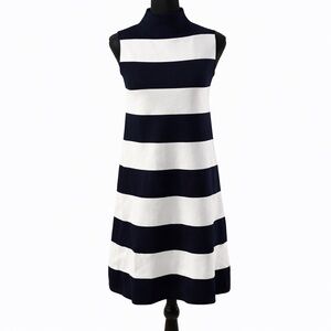 Striped Mock-neck Dress
